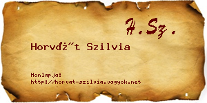 Horvát Szilvia névjegykártya