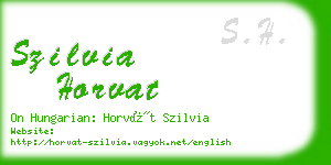 szilvia horvat business card